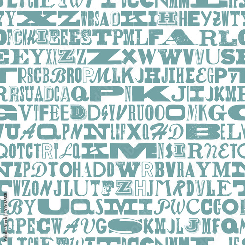 seamless pattern of vintage mixed woodtype