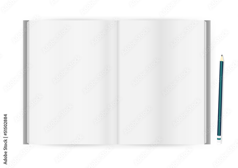 Vector blank magazine on white background Vector blank magazine on white background