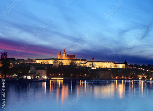 view of the castle of Prague