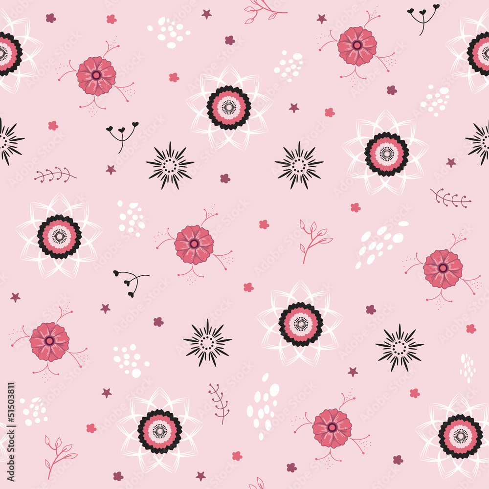 pink flower seamless design pink flower seamless design