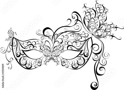 Masks for a masquerade. Vector party mask.