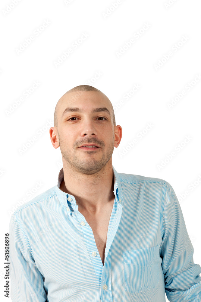 portrait of young man in studio, isolated on white portrait of young man in studio, isolated on white