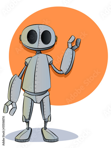 Robot Cartoon Character Mascot