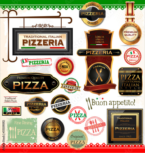 Pizza labels
