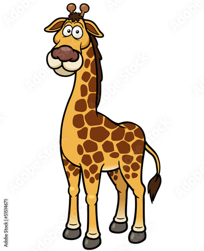 Vector illustration of giraffe cartoon