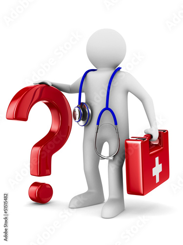 doctor with stethoscope on ...