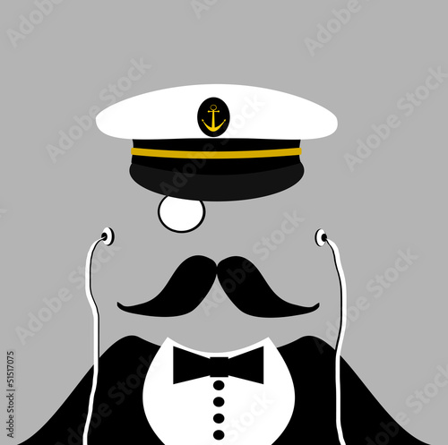sailor wearing tuxedo and earphones
