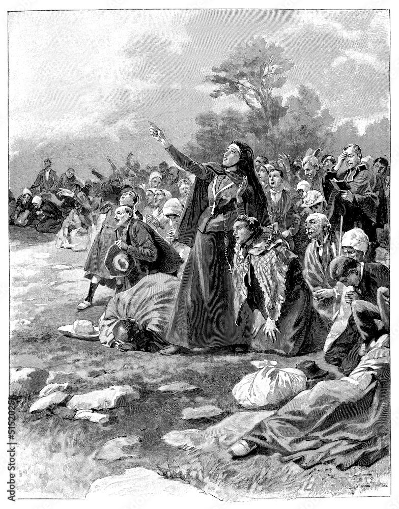 Apparition Fatima Christian Scene Stock Illustration Adobe Stock