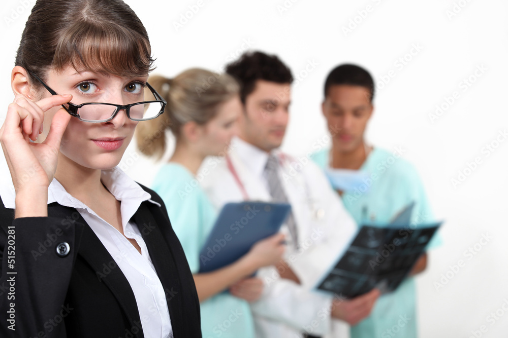 Fototapeta premium Hospital staff having discussion