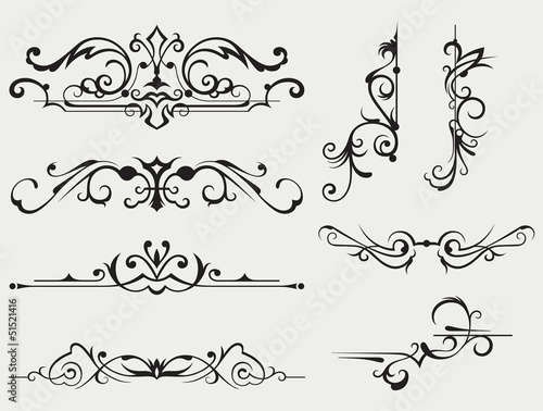 Calligraphic design element and page decoration photo