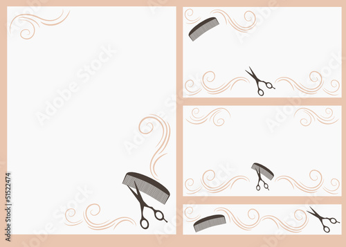 Barber shop business set