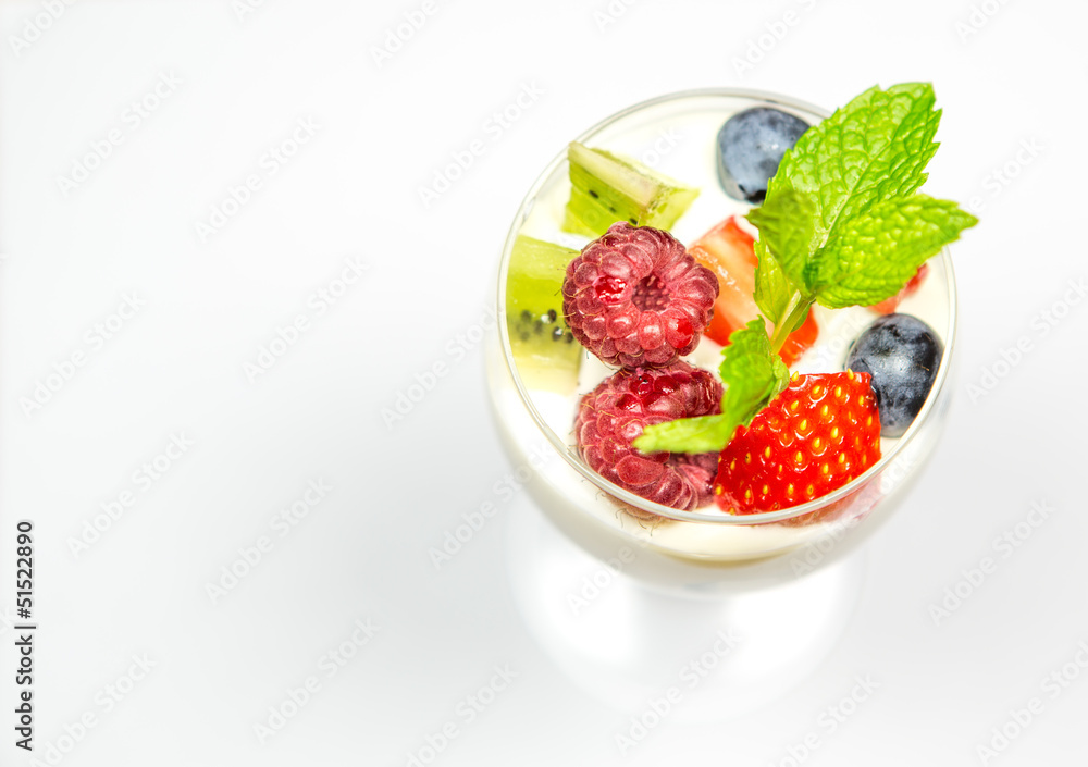 Mix fruit parfait for dessert Mix fruit parfait for dessert