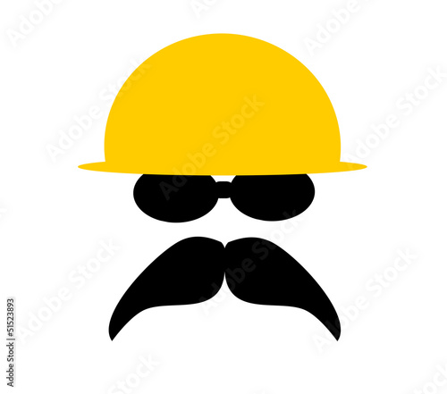 constraction worker wearing hard hat