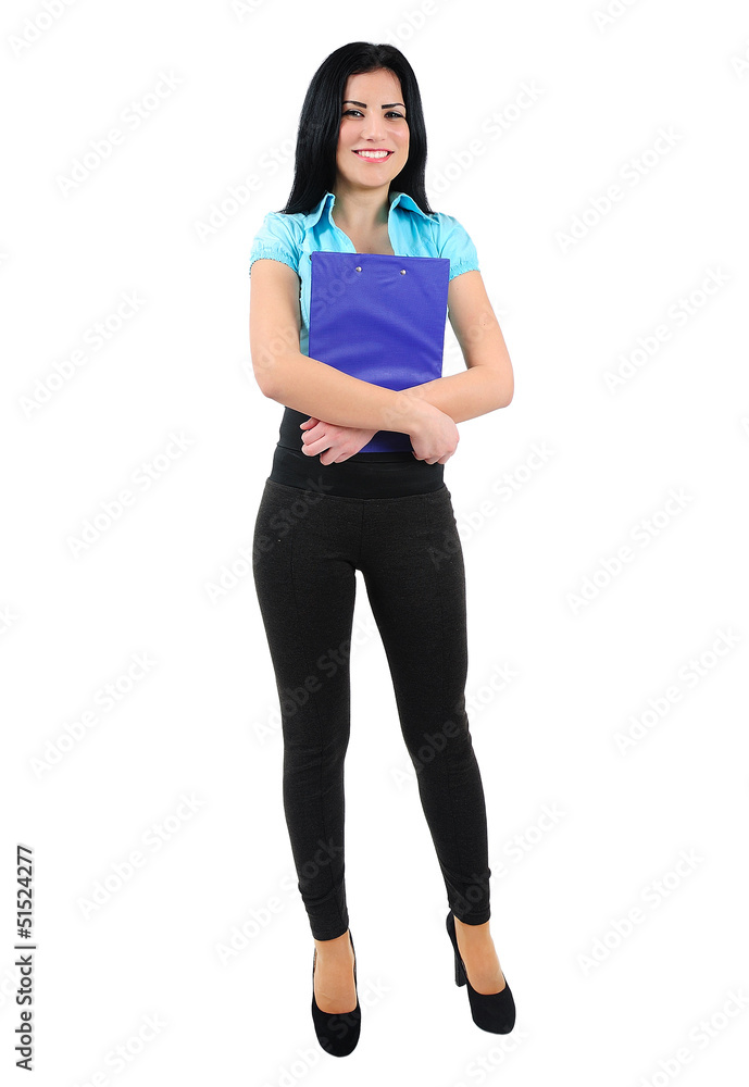 Isolated business girl Isolated business girl