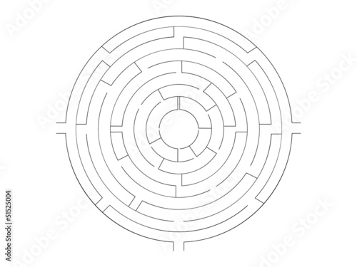 Round maze shape,vector