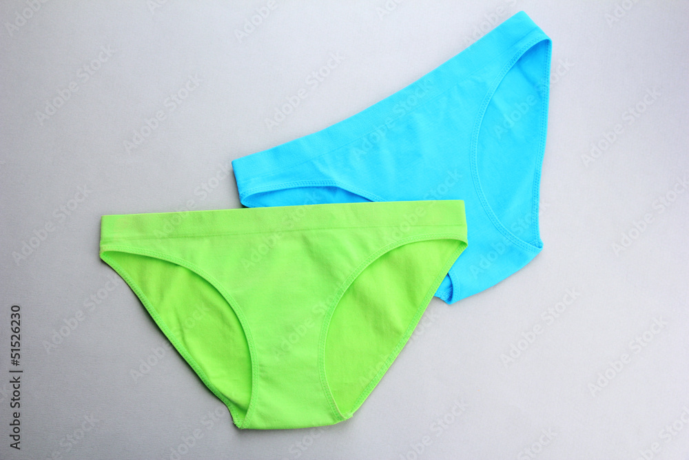 Womans panties, on grey background