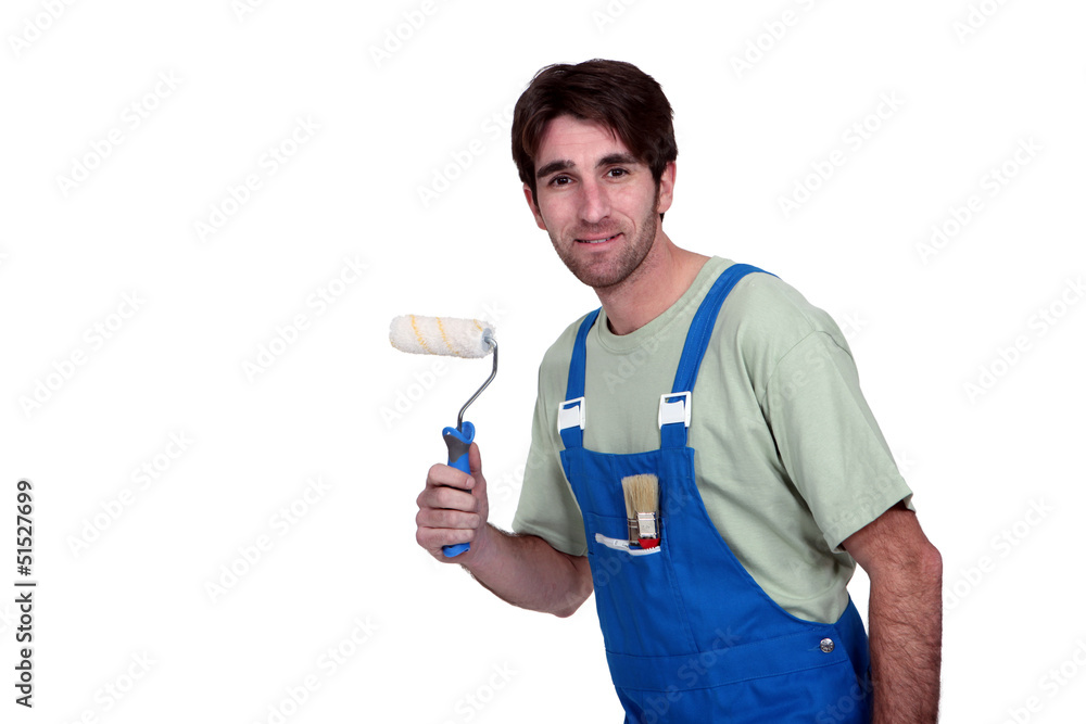 Painter with roller Painter with roller