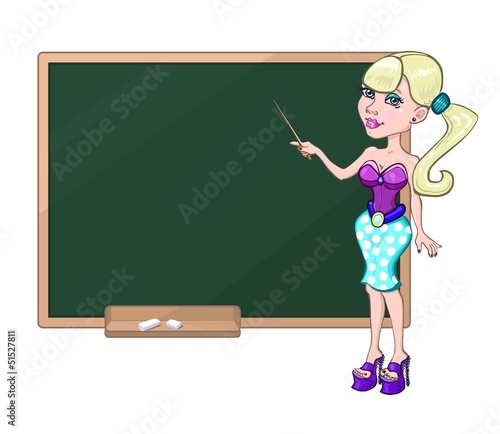 Cute teacher character vector