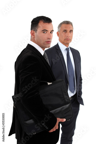 Two businessmen, studio shot