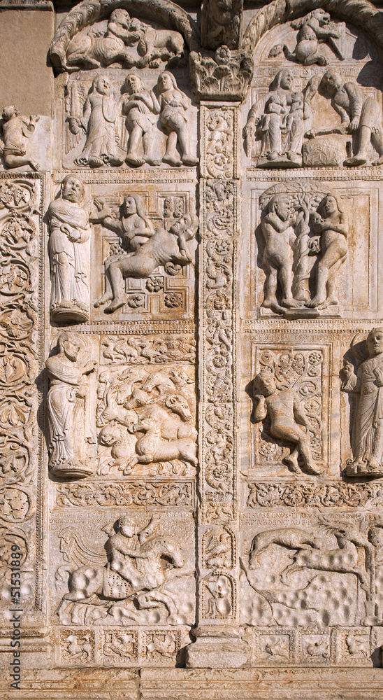 Bas-Reliefs, Basilica of San Zeno - Verona - 12th century Bas-Reliefs, Basilica of San Zeno - Verona - 12th century
