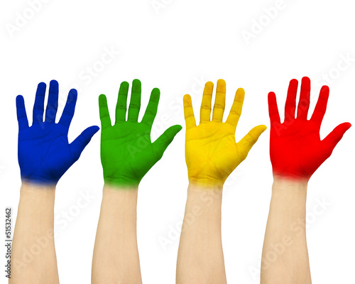 Show color  handprint