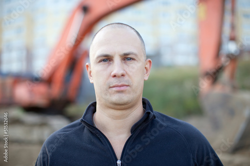 Portrait of tractor operator photo