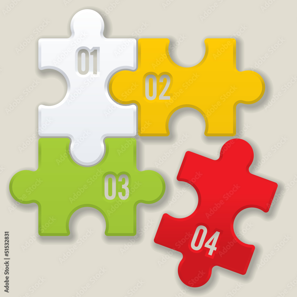 modern design template with puzzle - vector illustration