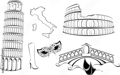 Famous landmarks of Italy