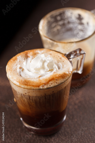 Fototapeta Naklejka Na Ścianę i Meble -  coffee with whipped cream