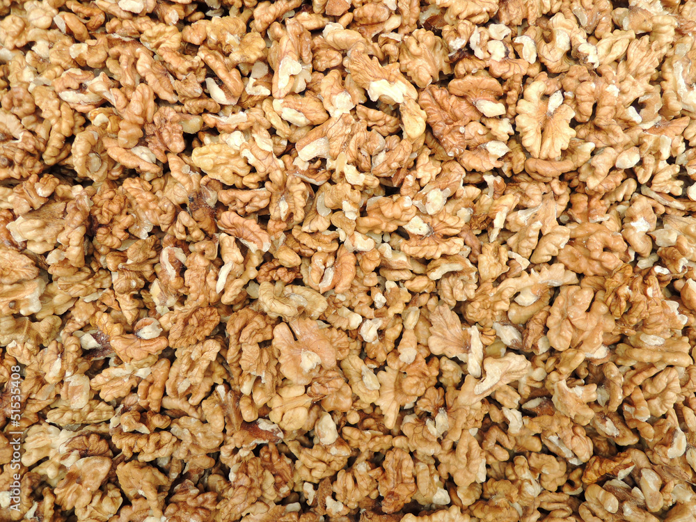 Close-up of shelled walnuts Close-up of shelled walnuts