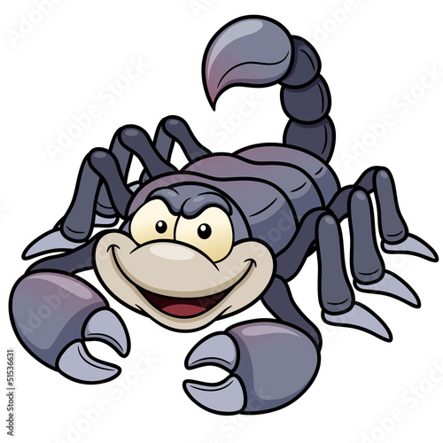 Vector illustration of cartoon scorpion