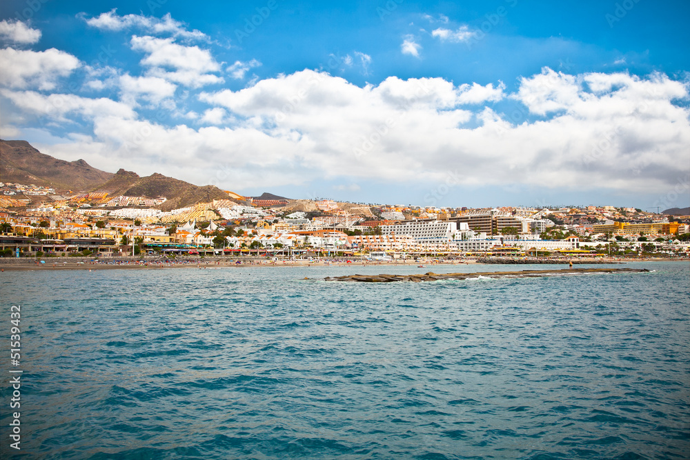 Panoramic view on Costa Adeje resort. Tenerife.