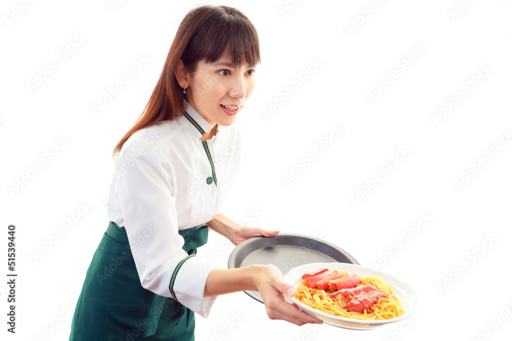 笑顔のウェイトレス 笑顔のウェイトレス