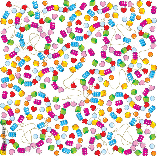 pattern of colorful bead