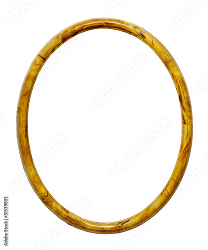 Oval yellow frame