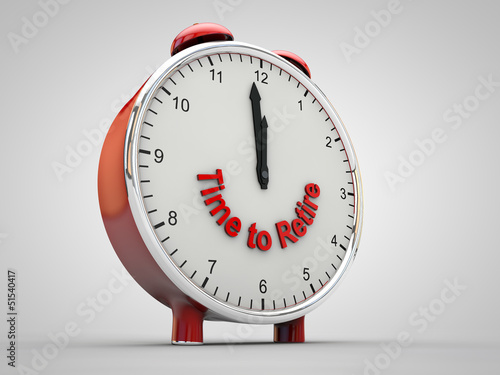Time to Retire on a alarm clock