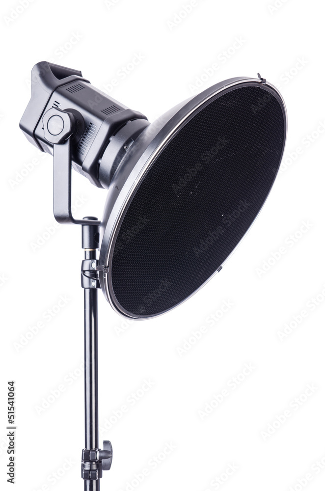 Studio light stand isolated on the white Studio light stand isolated on the white