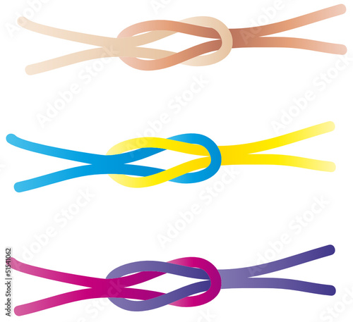 Kreuzknoten in der Seefahrt - Seglerknoten, Symbol für Zusammenhalt und Lösung von Problemen, Freundschaft, Motivation, Erfolg, Coaching, Problemlösung, Logo, vektor, isoliert