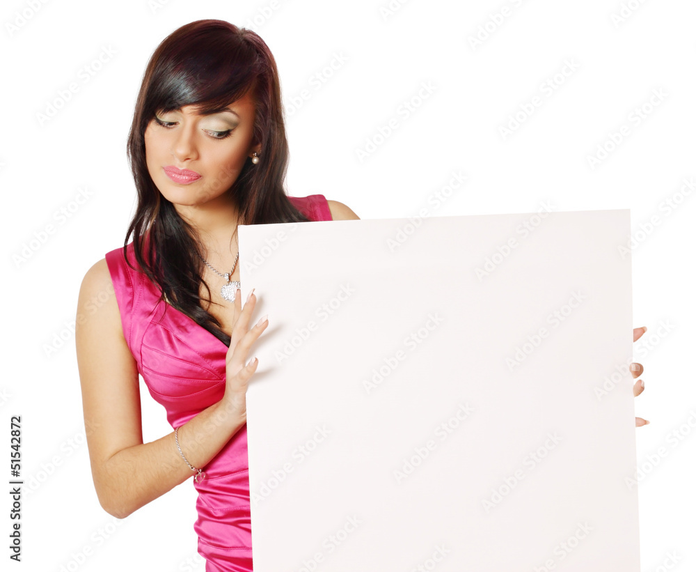 woman looks in the paper woman looks in the paper