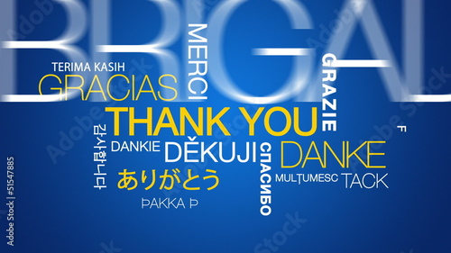Thank you in different languages word cloud