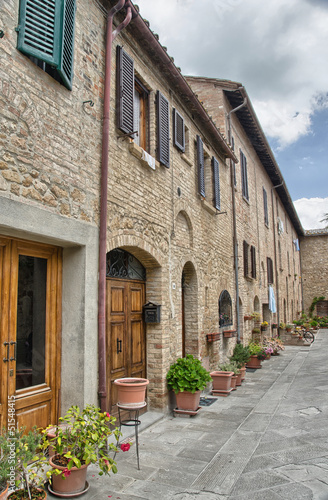 Tuscany. Beautiful ancient architecture and buildings near Pienz © jovannig