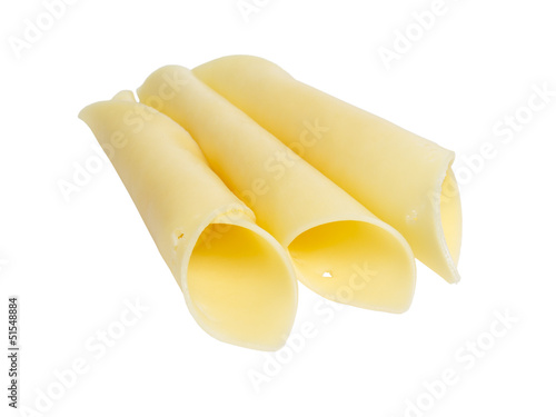 folded slices of edam cheese
