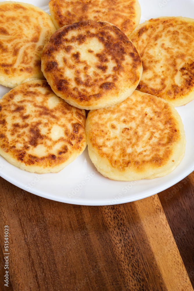 delicious traditional cheese pancakes