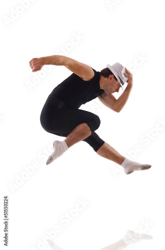 Dancer isolated on the white background