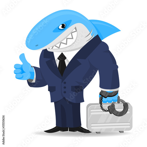 Shark business keeps suitcase in handcuffs