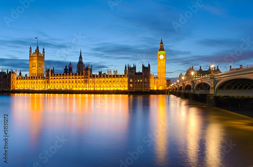 Big Ben and the Palace of Westminster, London, UK © Mapics