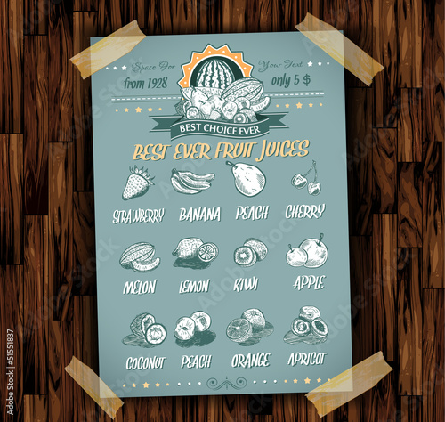 Vintage retro page template for a variety of purposes