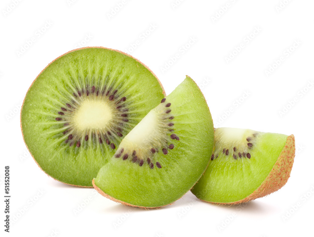 Kiwi fruit sliced segments