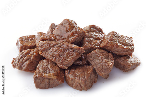Tableau sur toile beef stew on white background