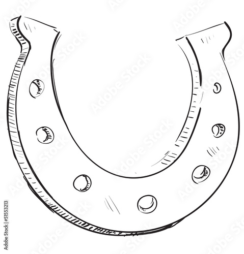Lucky horseshoe cartoon icon